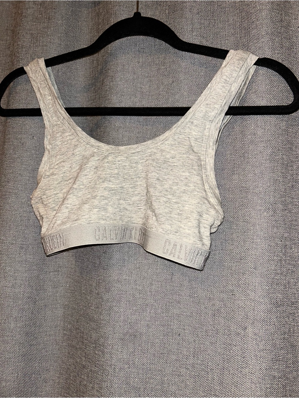 Calvin Klein Heather Light Gray Seamless Bralette